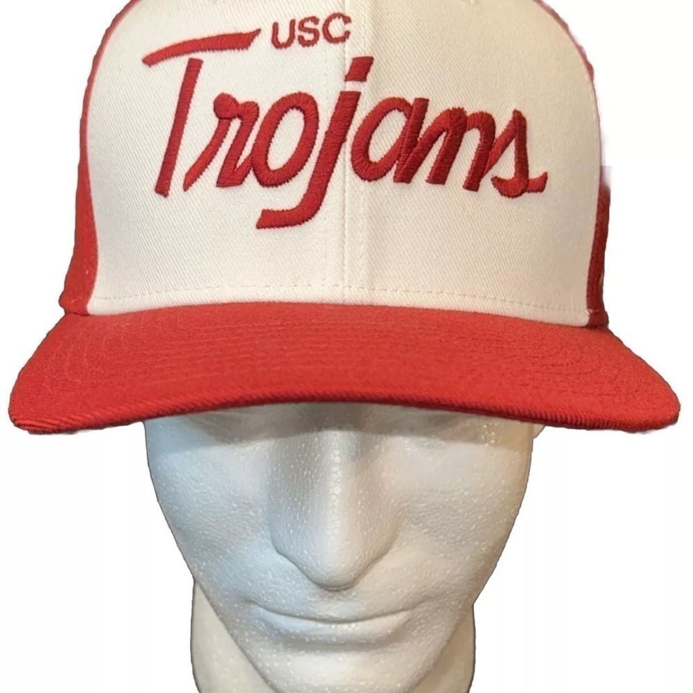 Nike Embroidered USC Trojans Football Baseball Cap Hat Cardinal Red & White NWOT